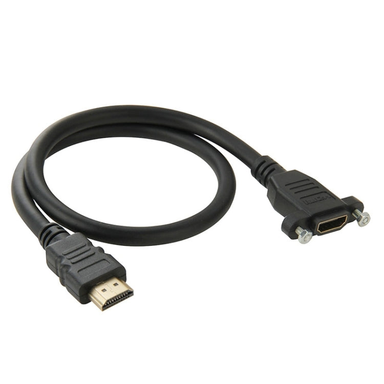 Cavo adattatore connettore HDMI 19 pin maschio a HDMI 19 pin femmina ad alta velocità da 50 cm, HDMI Male with Ear Hole, Length: 50cm Cavo adattatore connettore HDMI 19 pin maschio a HDMI 19 pin femmina ad alta velocità da 50 cm, HDMI Male with Ear Hole, Length: 50cm
